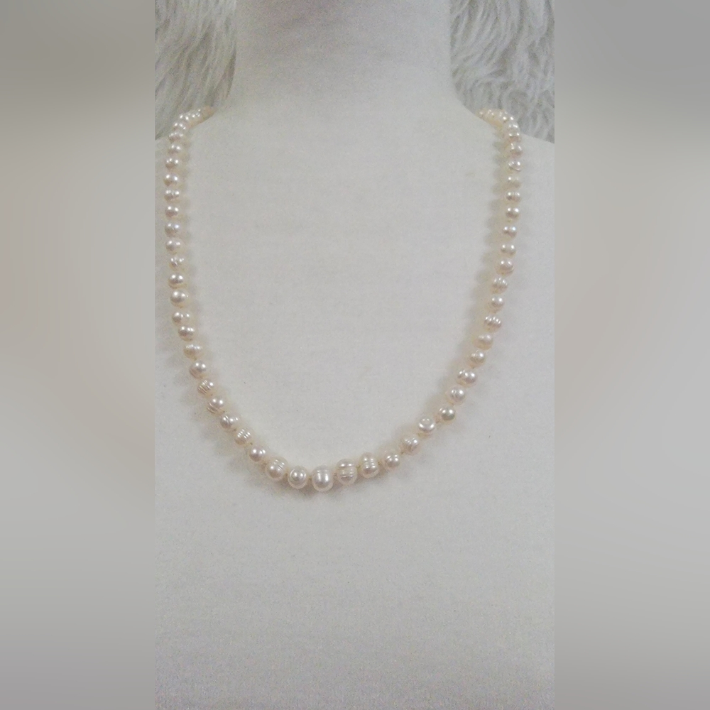 Matching pearl necklace and bracelet set gold filled clasp